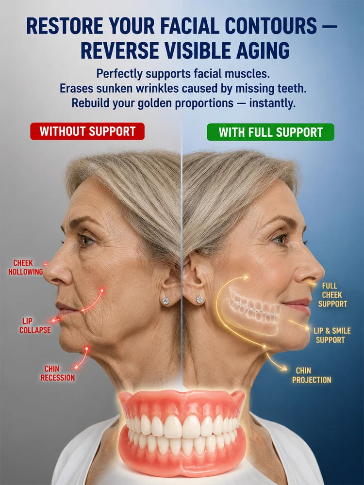 Premium Comfort-Fit Denture Set – Natural-Looking Smile, Easy At-Home Fit